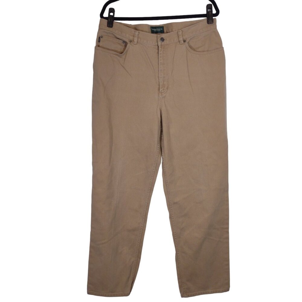 Lauren Jeans Co Ralph Lauren Womens 16 Classic Straight Tan Brown Denim‎ ISSUES